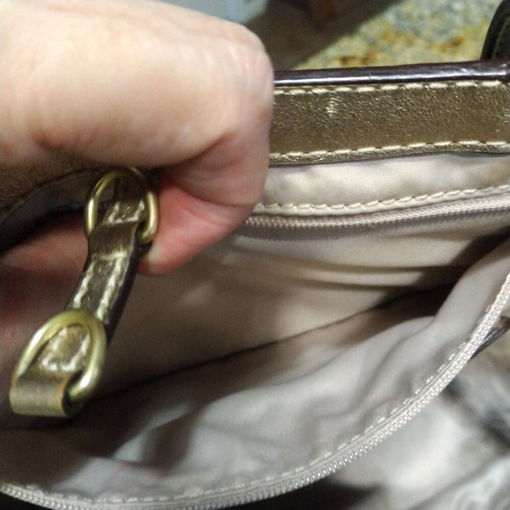 Signature Coach Tote Bag Satchel Brown Handbag No J0668-10124 - Picture 13 of 14